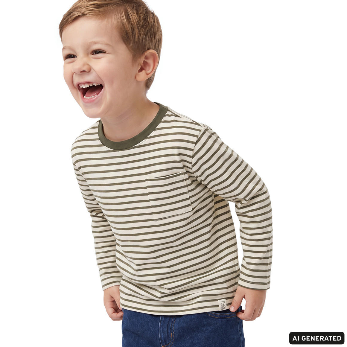 2 Jungen Langarmshirts mit Brusttasche