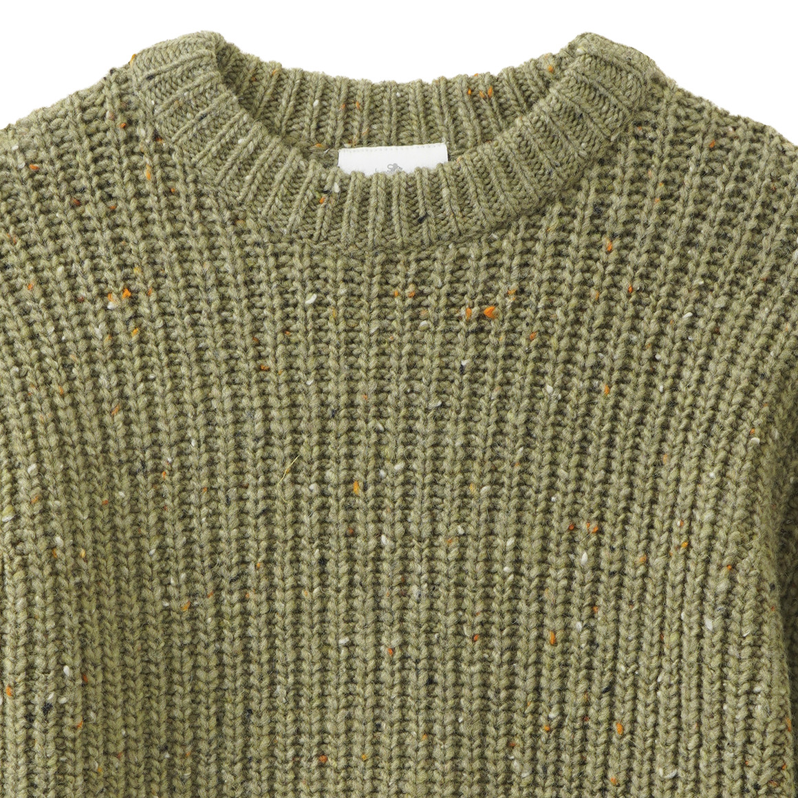 Jungen Woll-Strickpullover mit Mouliné-Effekt
