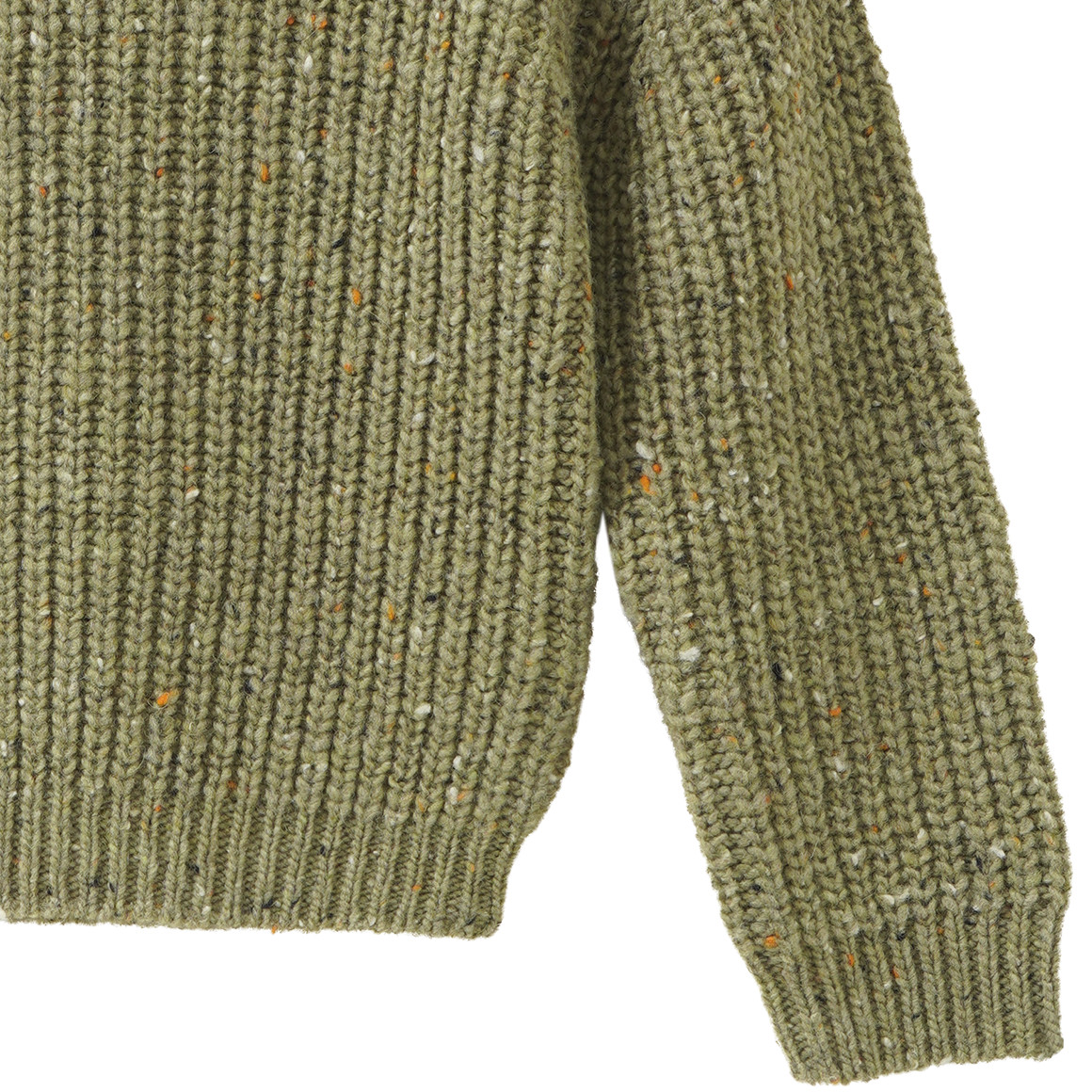 Jungen Woll-Strickpullover mit Mouliné-Effekt