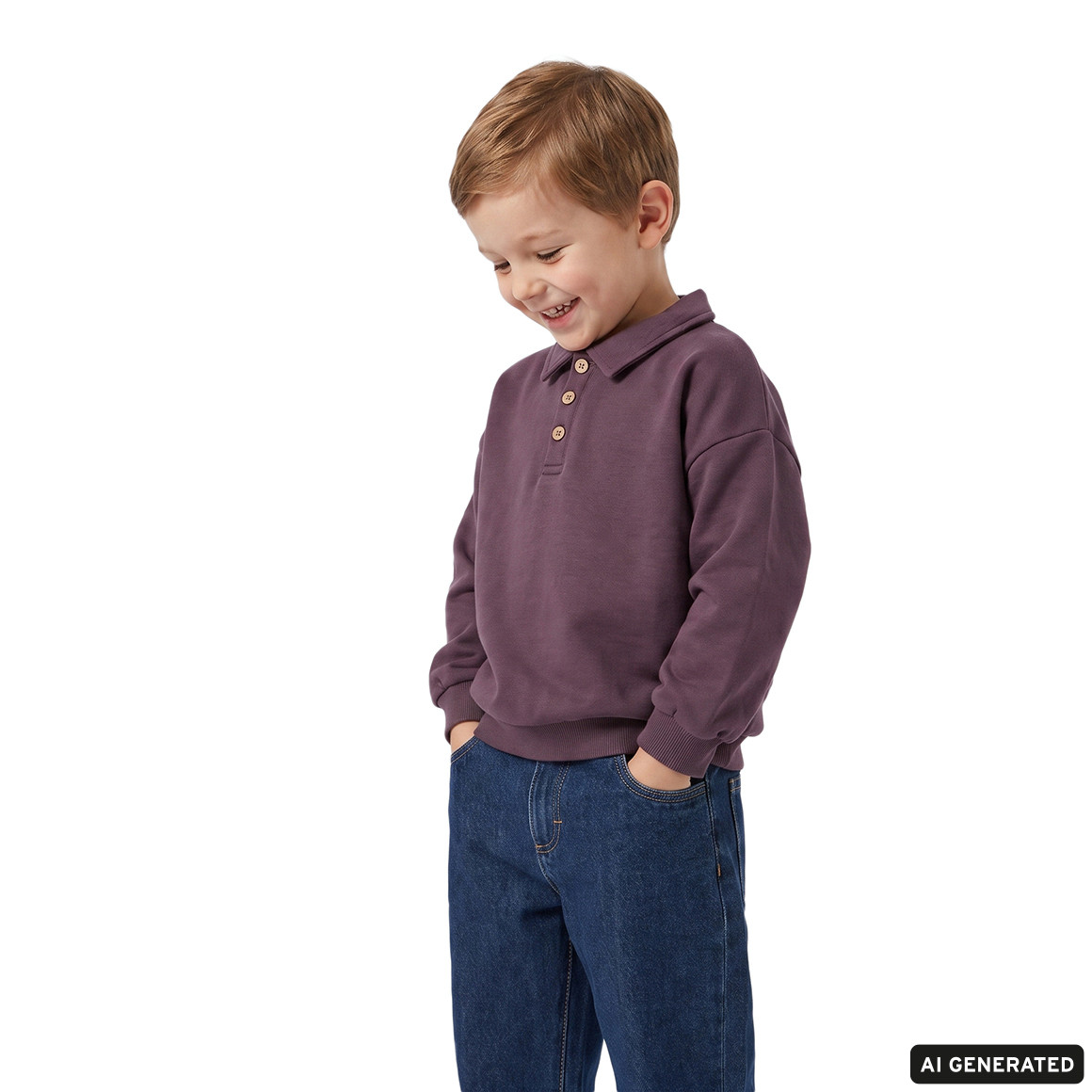 Jungen Polo-Sweatshirt im Oversized-Look