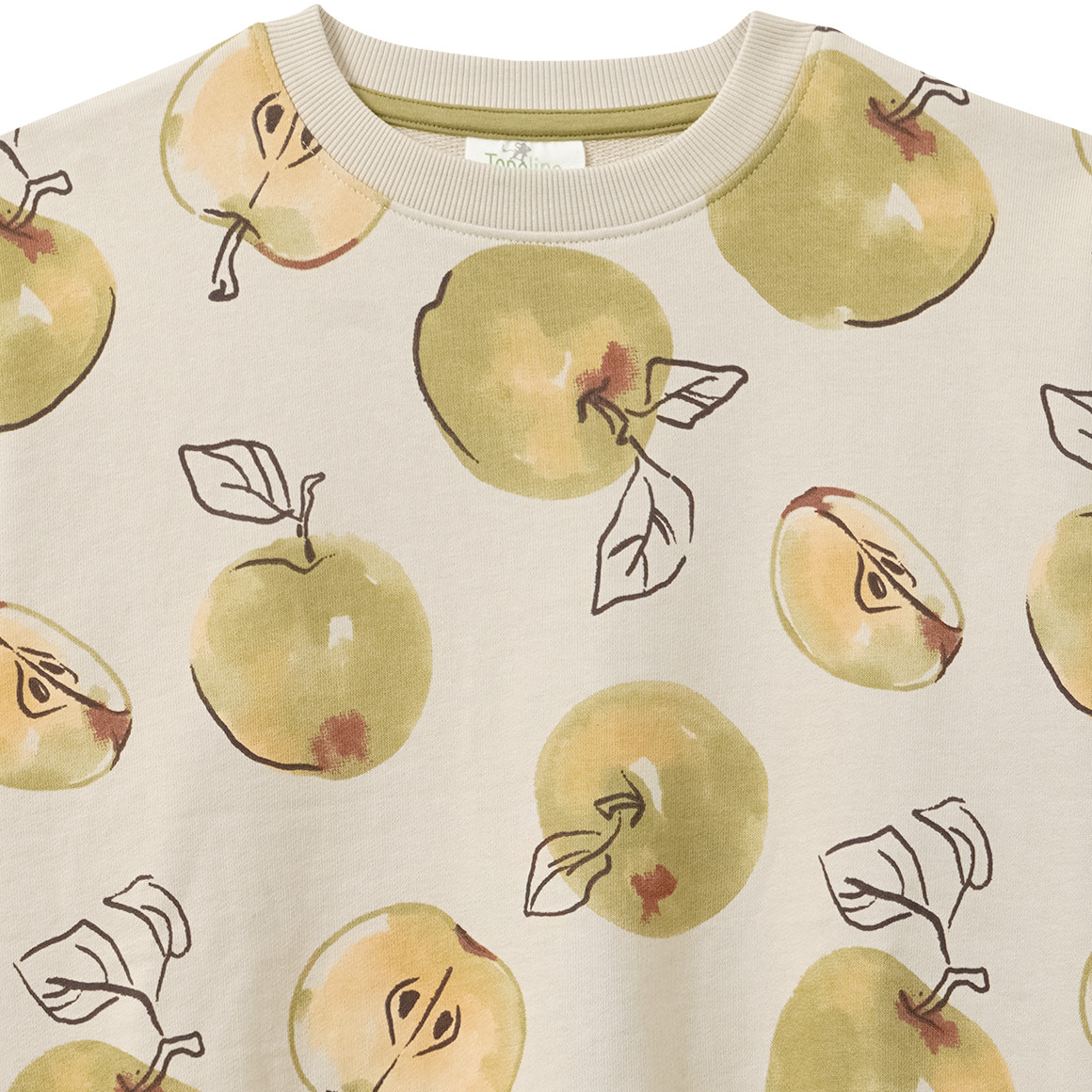 Jungen Sweatshirt mit Apfel-Print