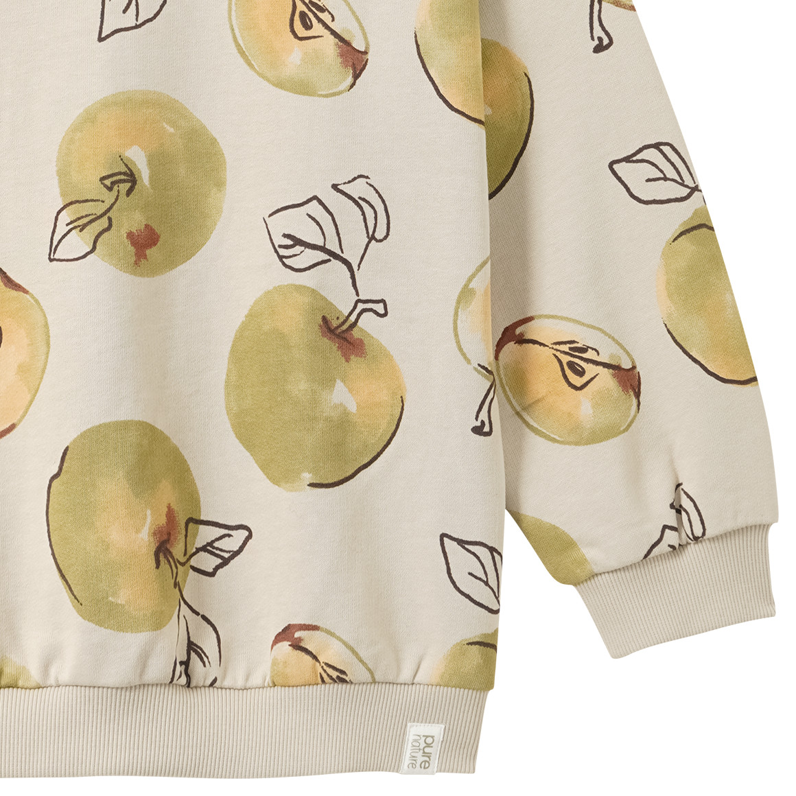Jungen Sweatshirt mit Apfel-Print