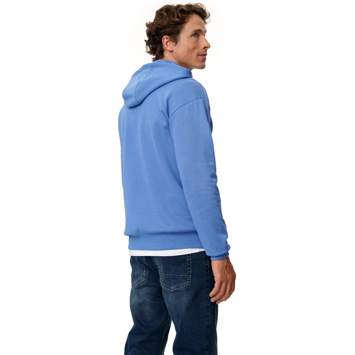 Herren Hoodie mit Flock-Print