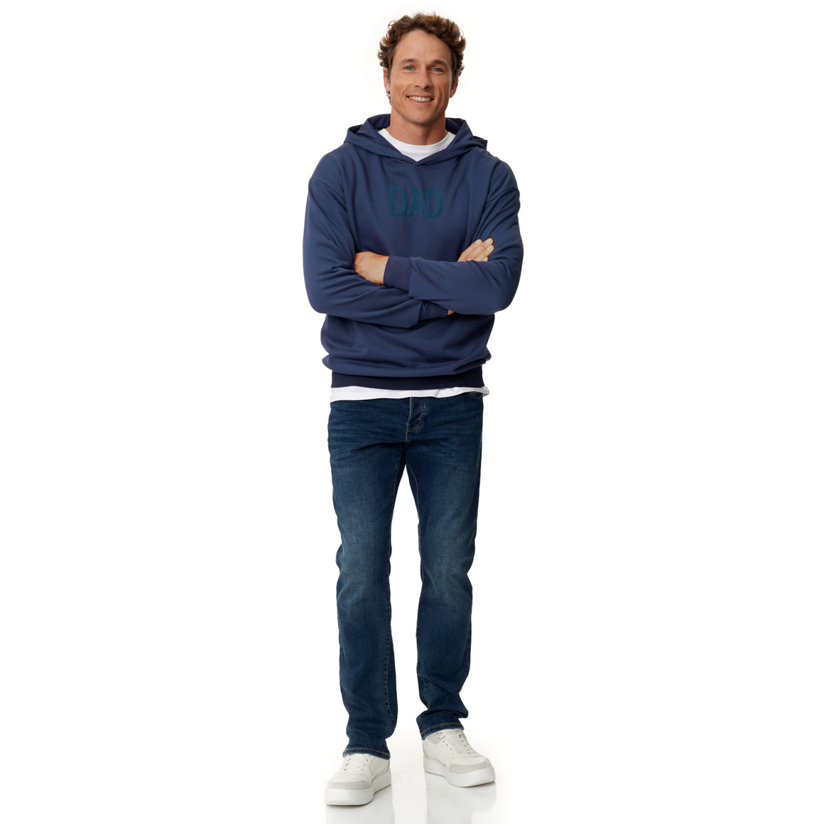Herren Hoodie mit Flock-Print