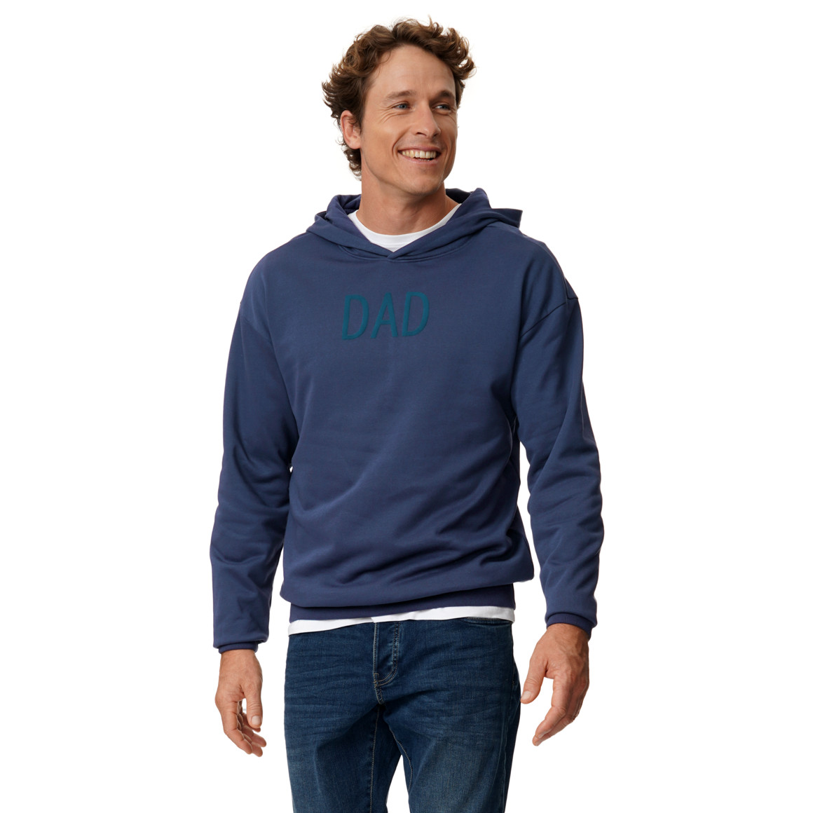Herren Hoodie mit Flock-Print