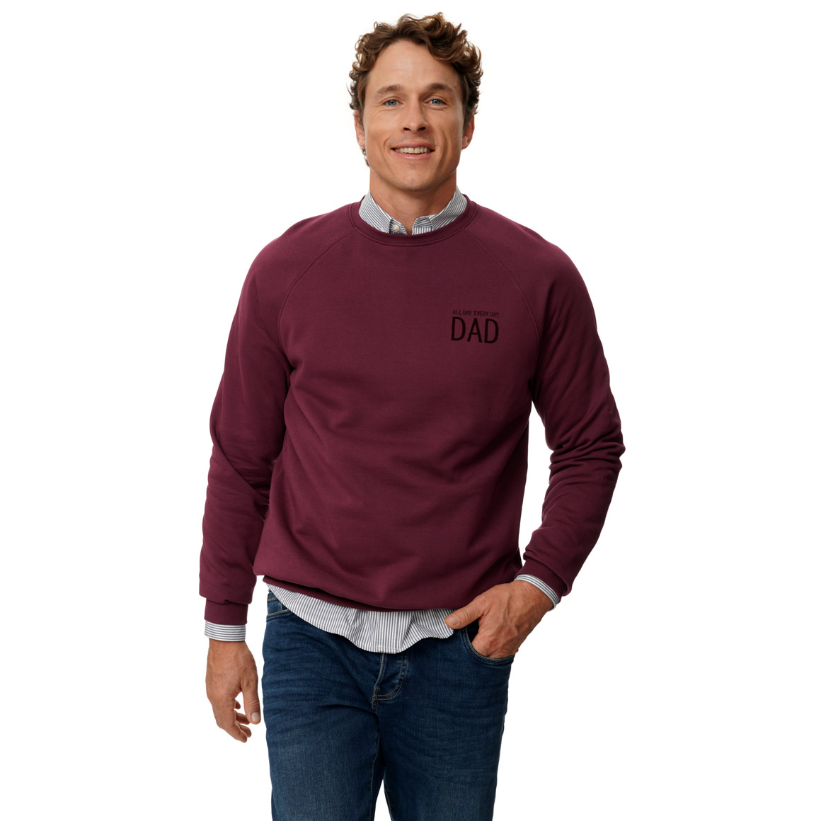 Herren Sweatshirt mit Flock-Print