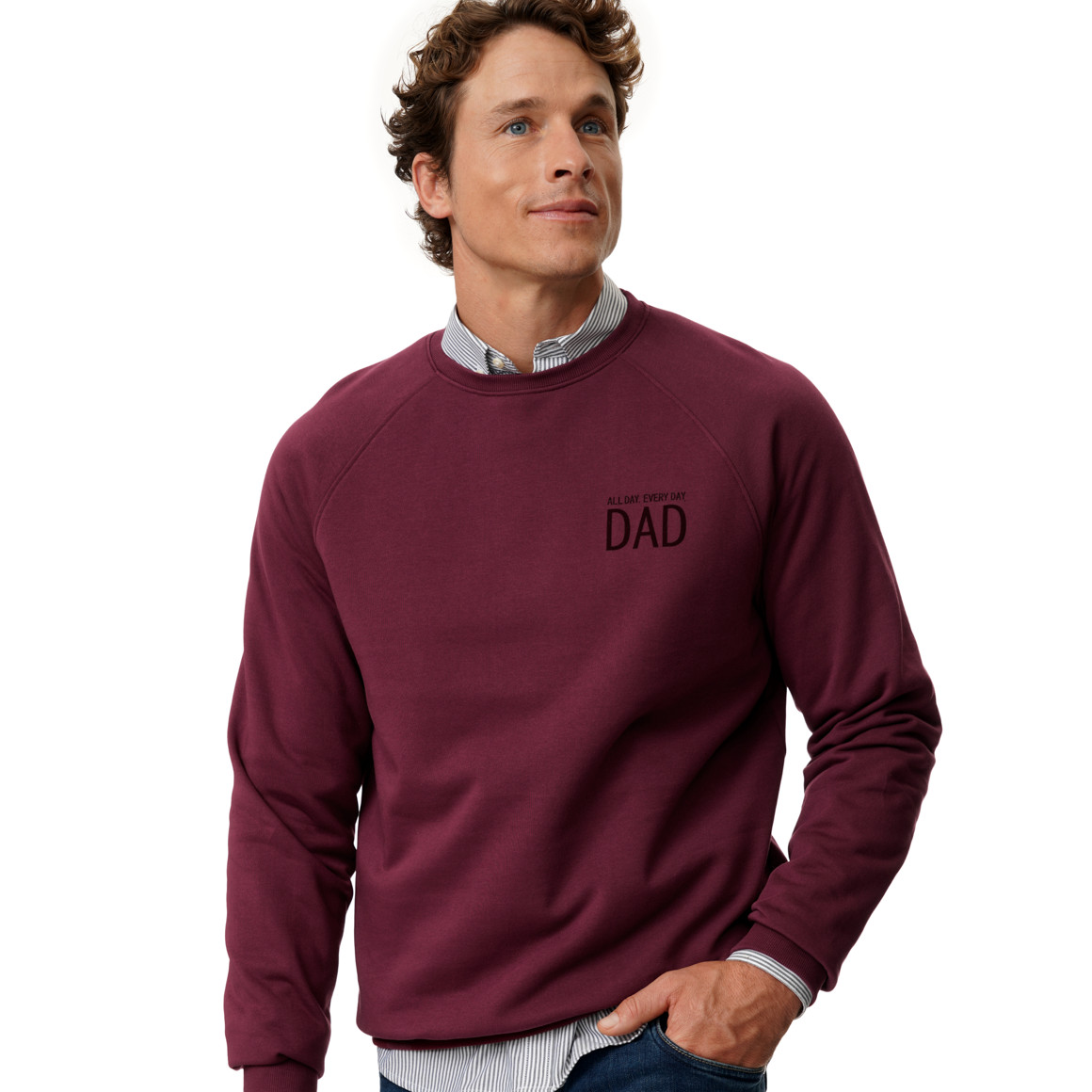 Herren Sweatshirt mit Flock-Print