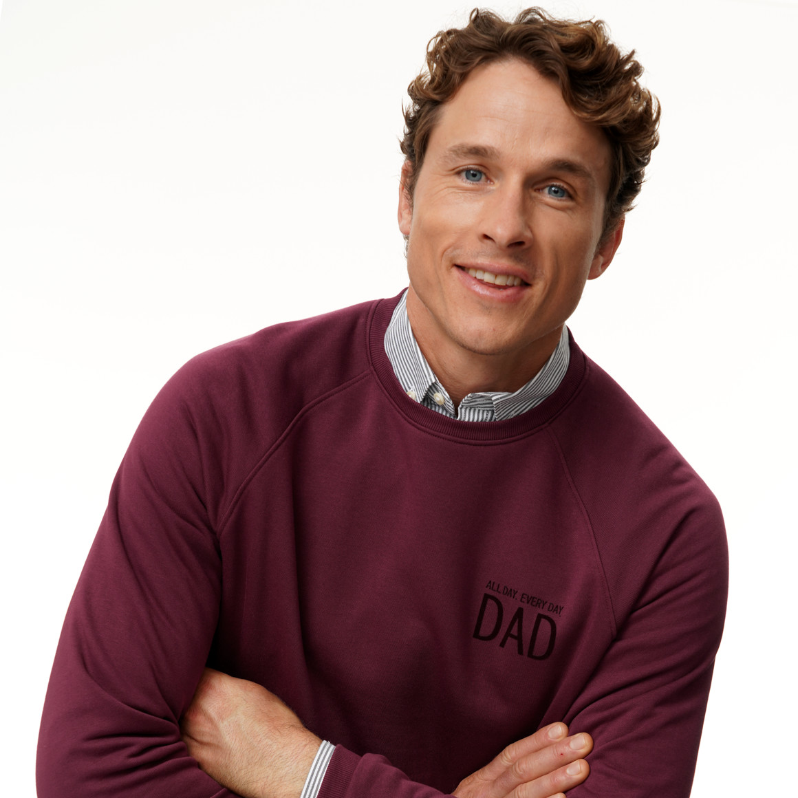 Herren Sweatshirt mit Flock-Print