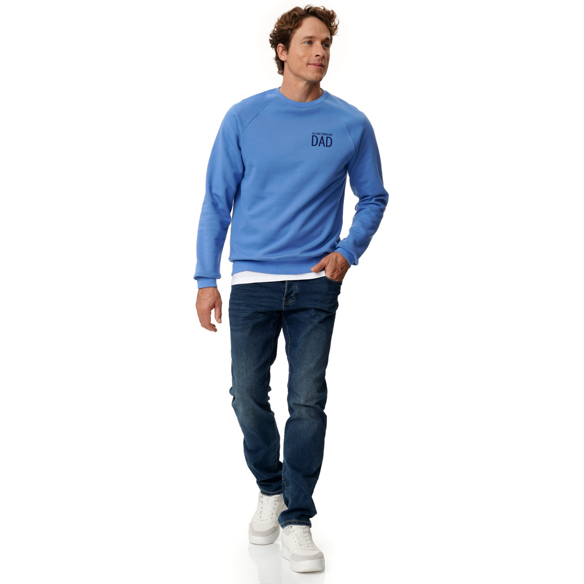 Herren Sweatshirt mit Flock-Print