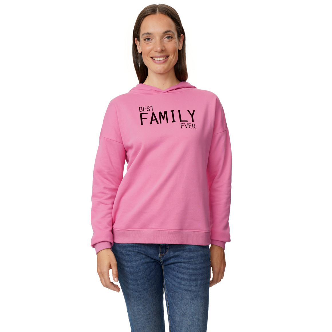 Damen Hoodie mit Flock-Print