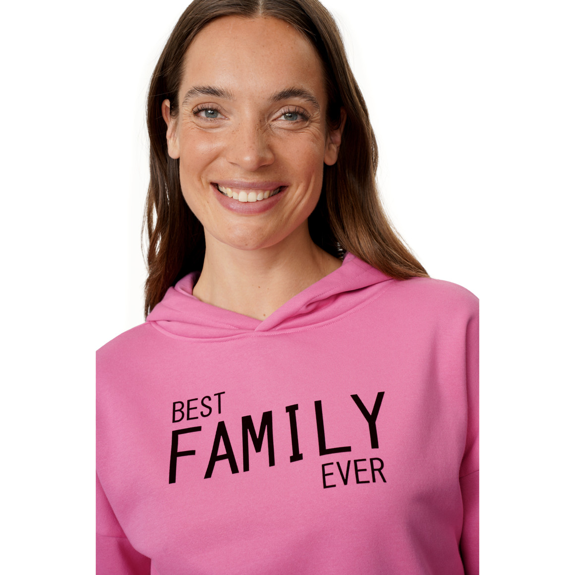 Damen Hoodie mit Flock-Print