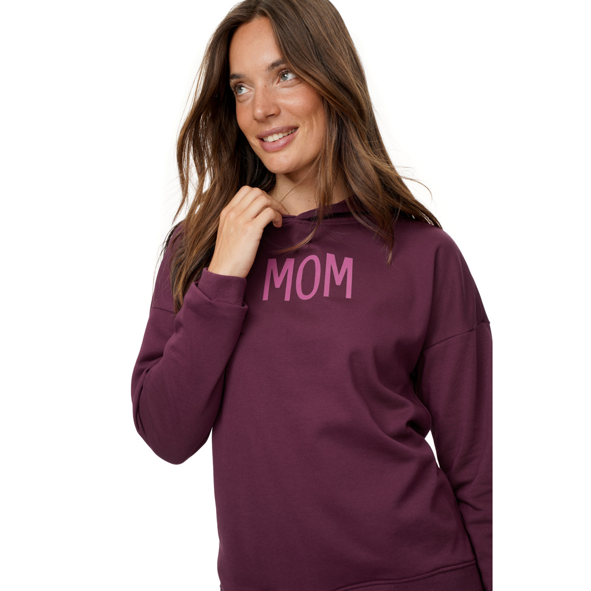 Damen Hoodie mit Flock-Print