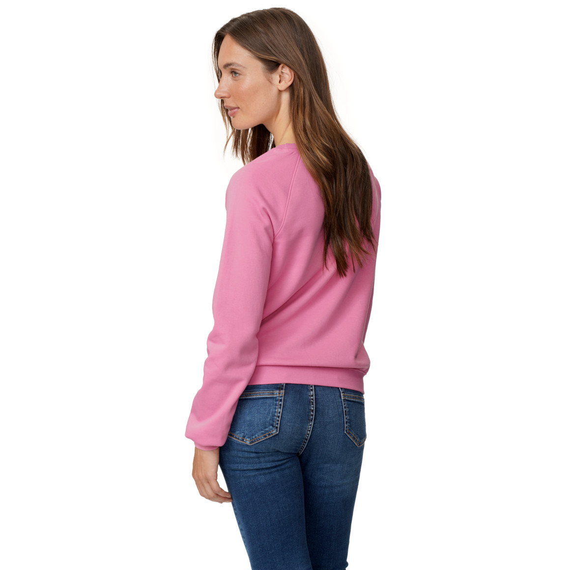Damen Sweatshirt mit Flock-Print