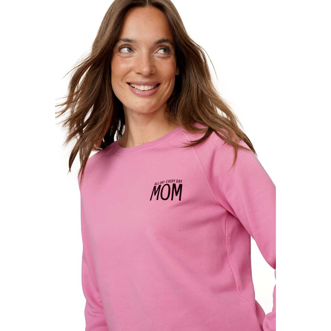 Damen Sweatshirt mit Flock-Print