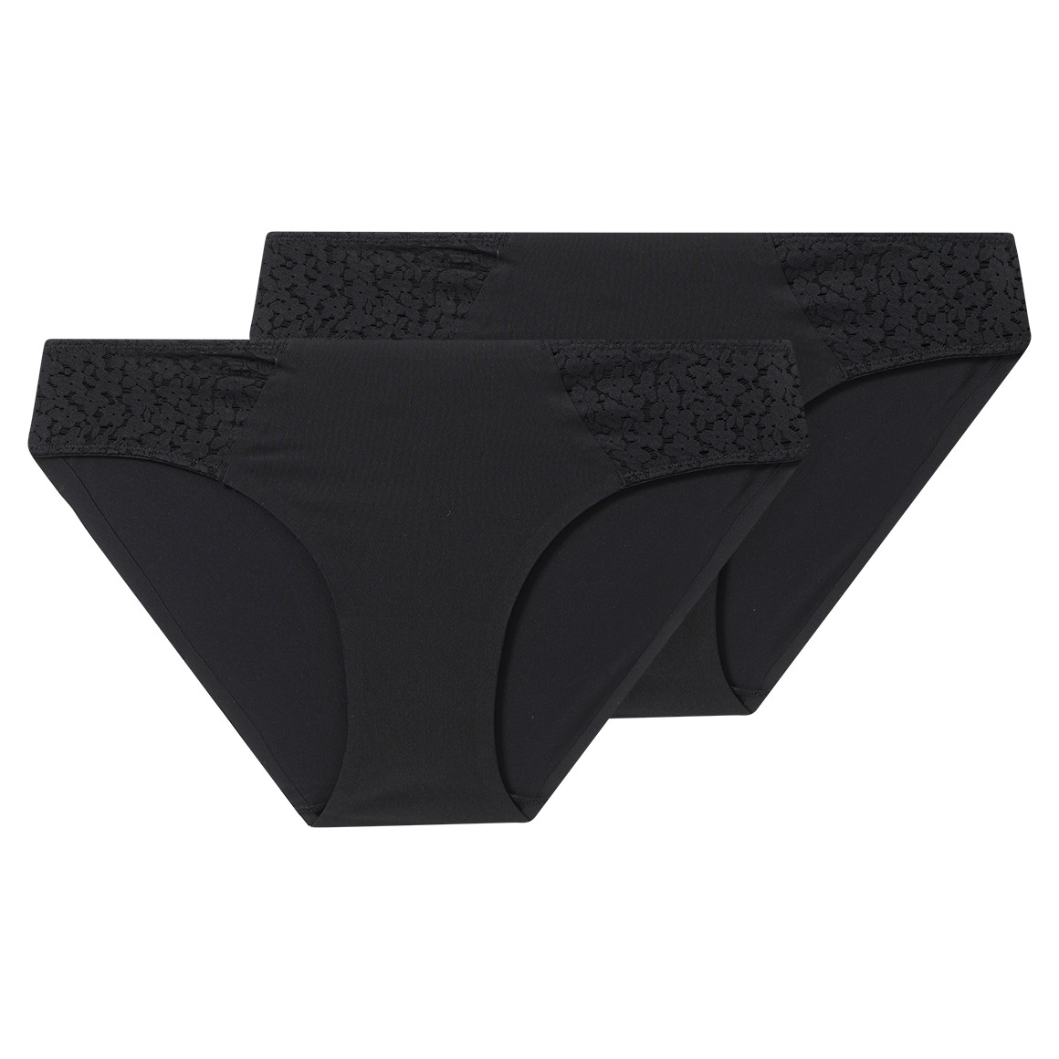 2 Damen Seamless-Slips mit Spitze