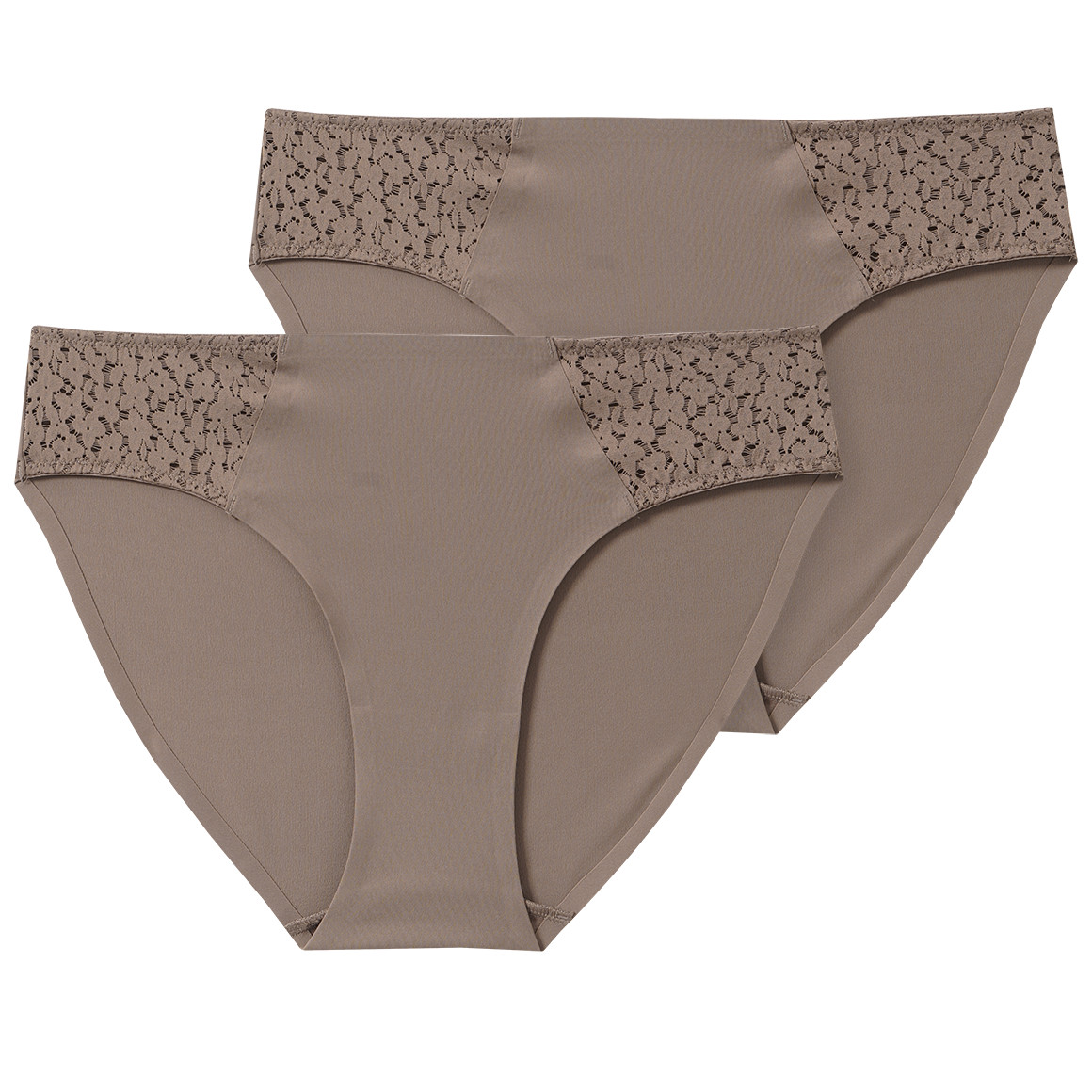 2 Damen Seamless-Slips mit Spitze
