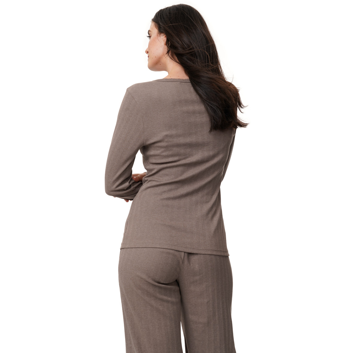Damen Schlafanzug mit Ajour-Muster