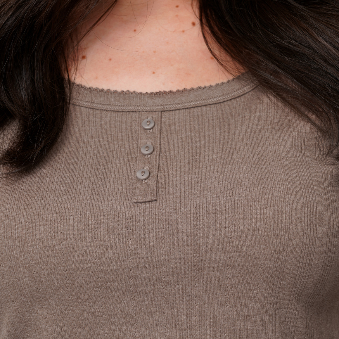 Damen Schlafanzug mit Ajour-Muster