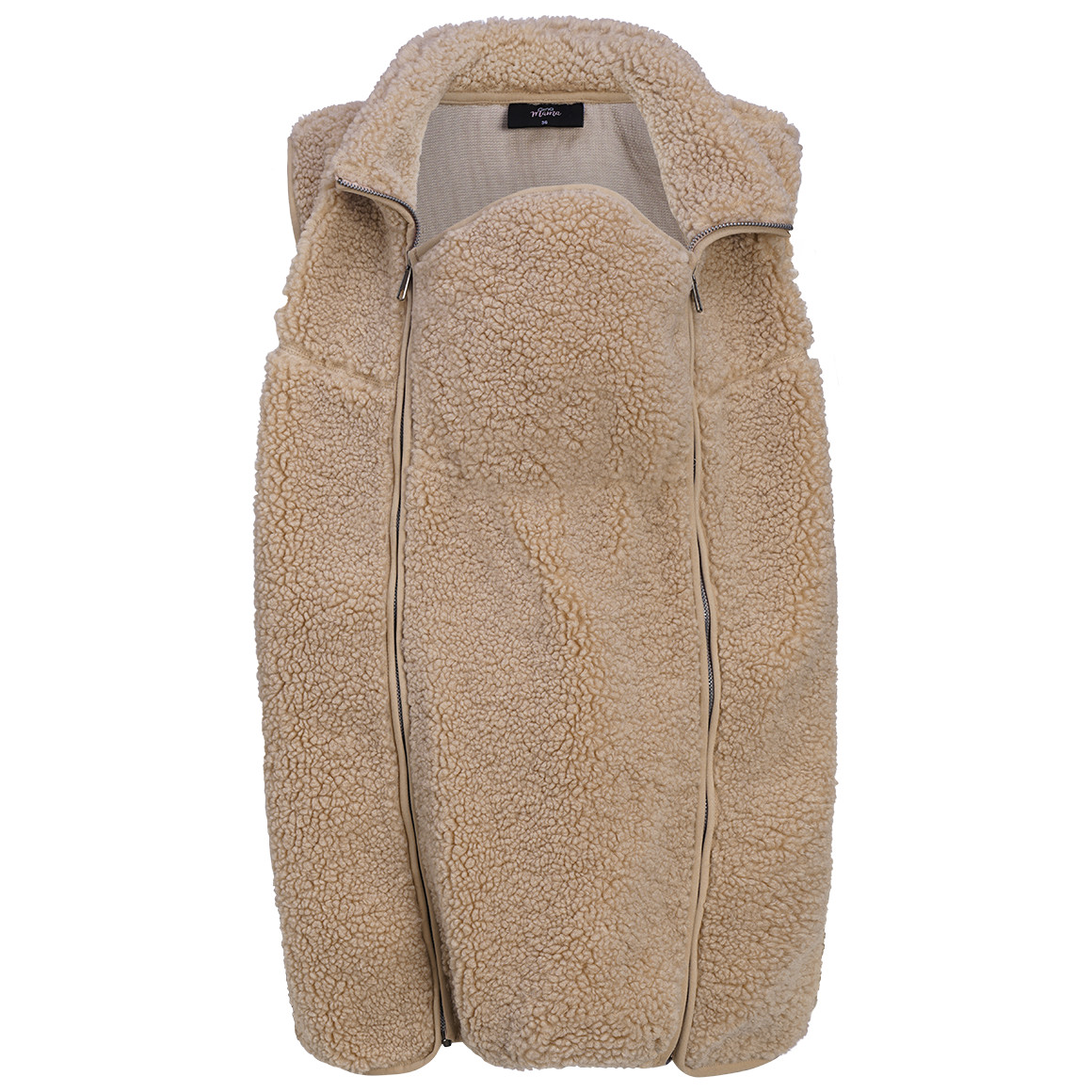 Damen Umstands-Teddyweste mit Babyeinsatz