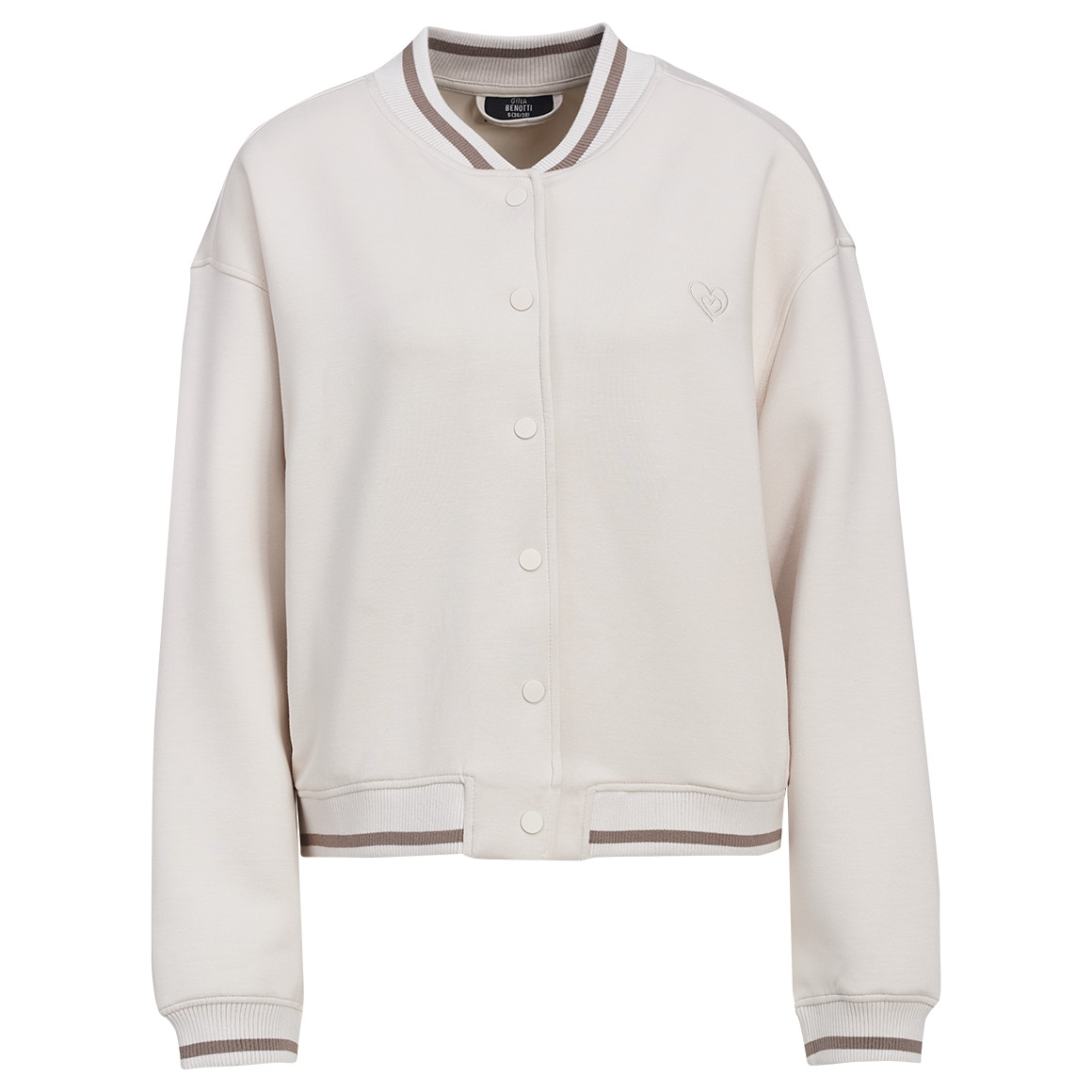 Damen Sweatjacke mit Druckknöpfen
