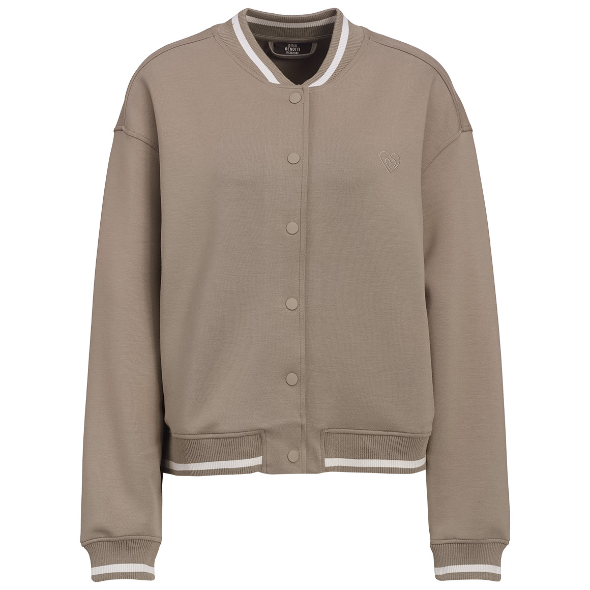 Damen Sweatjacke mit Druckknöpfen