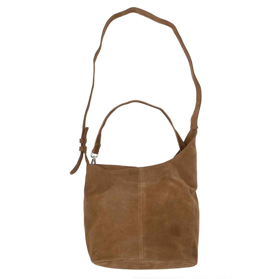 Damen Veloursledertasche im Hobo-Style