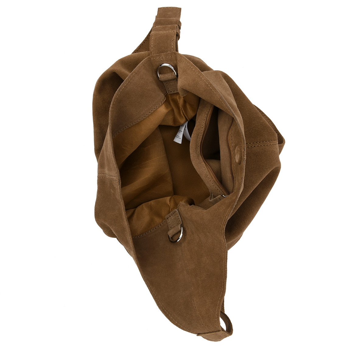 Damen Veloursledertasche im Hobo-Style