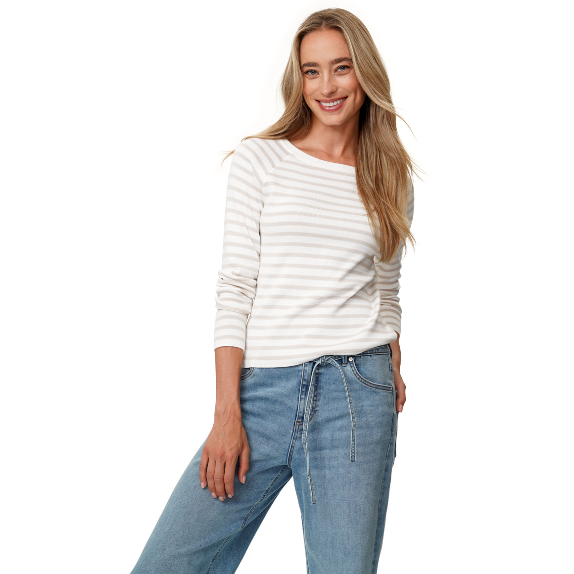 Damen Feinstrickpullover im Streifen-Look