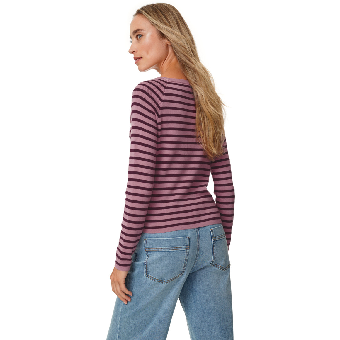 Damen Feinstrickpullover im Streifen-Look