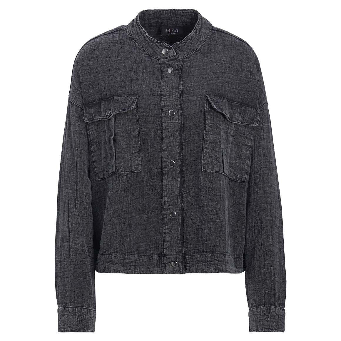 Damen Musselin-Bluse in Used-Optik