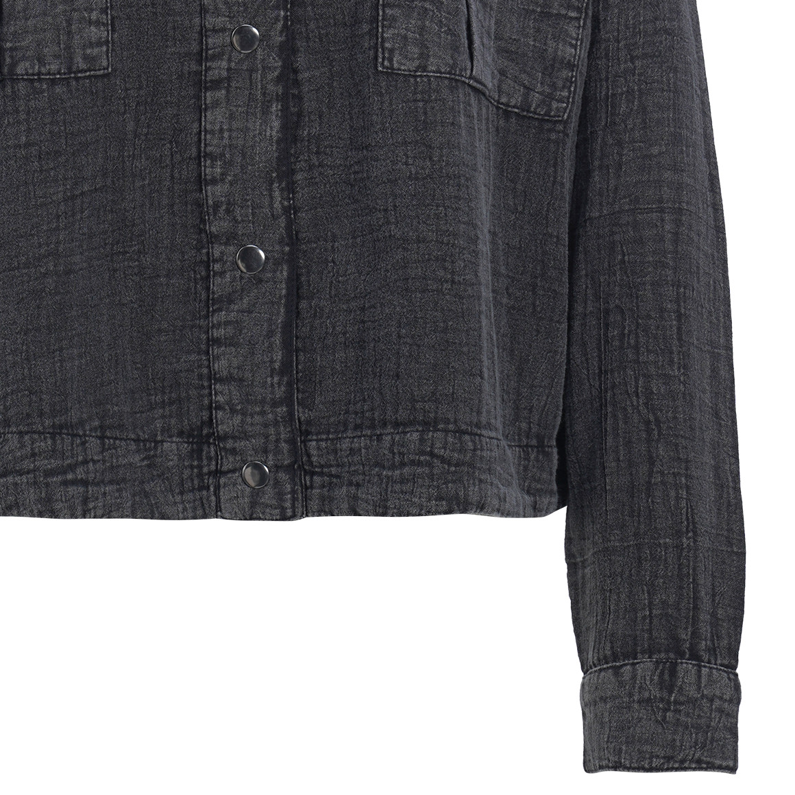 Damen Musselin-Bluse in Used-Optik