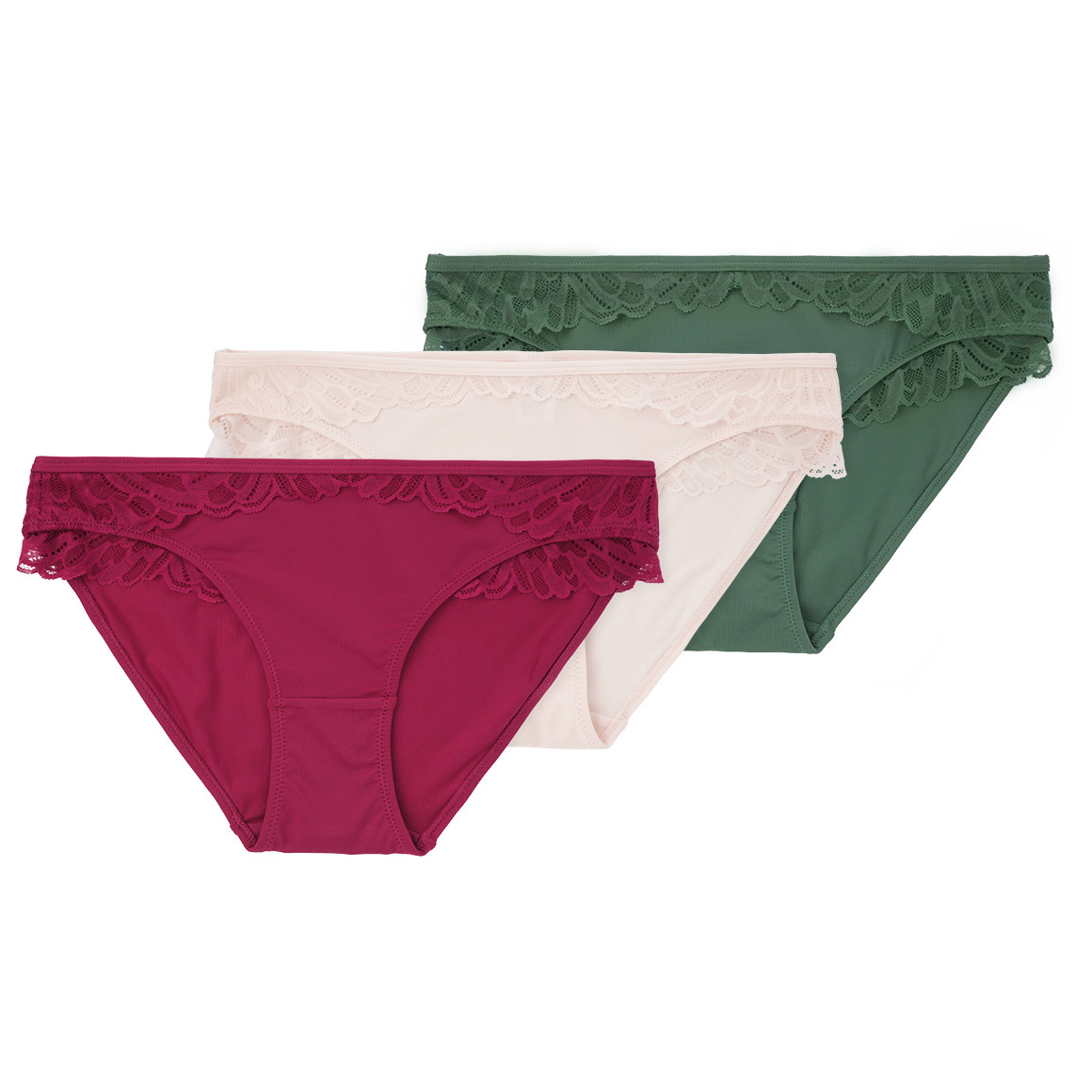 3 Damen Slips mit Spitze