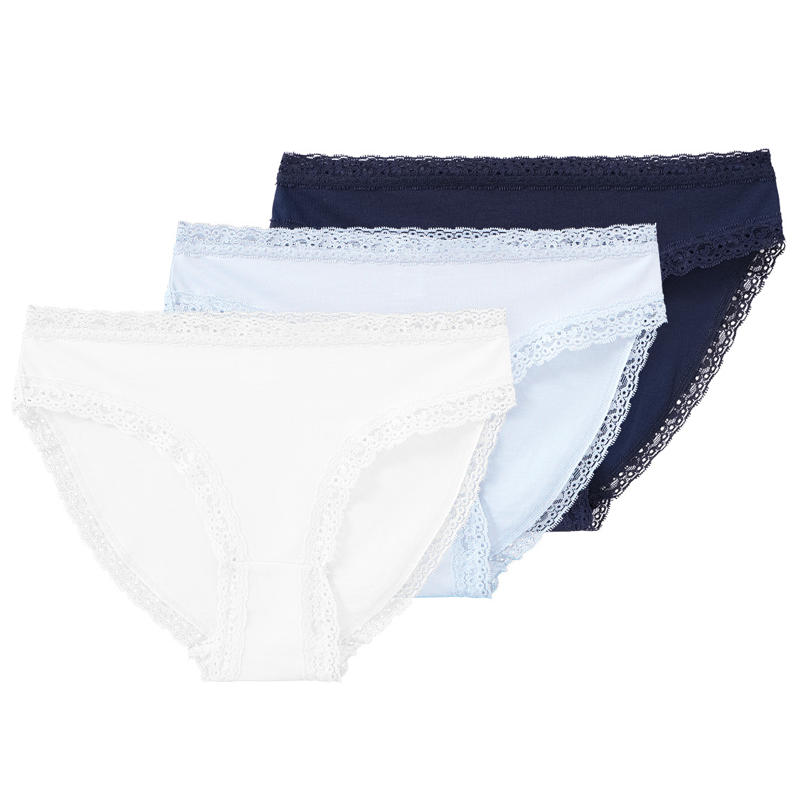 3 Damen Slips mit Spitze