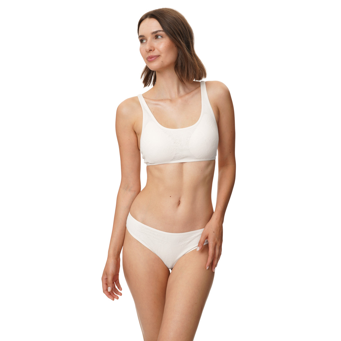 Damen Seamless-Slip mit zarter Spitze