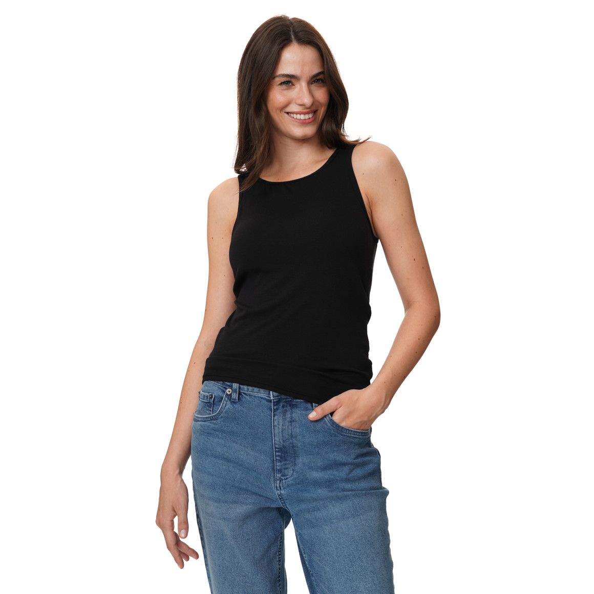 Damen Bustier-Top in Feinripp-Qualität
