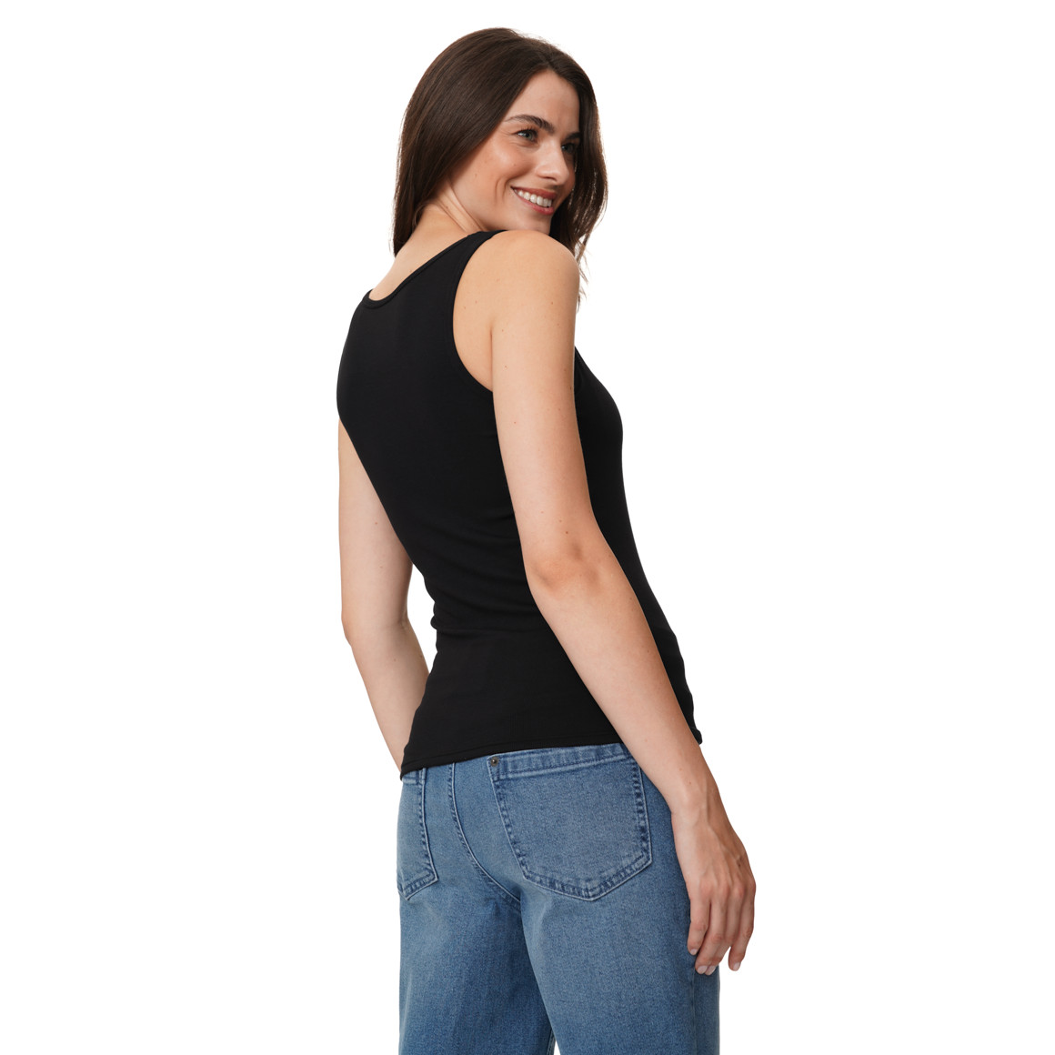 Damen Bustier-Top in Feinripp-Qualität