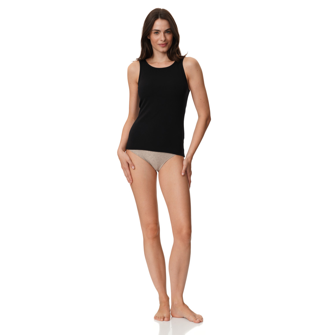 Damen Bustier-Top in Feinripp-Qualität