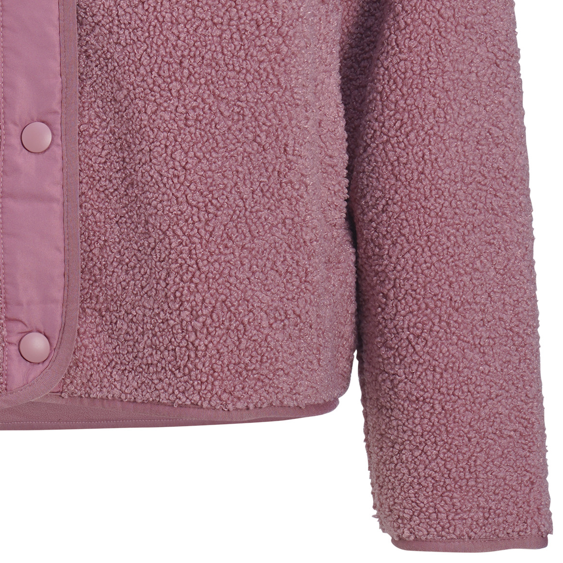 Damen Teddyjacke mit Druckknopfleiste