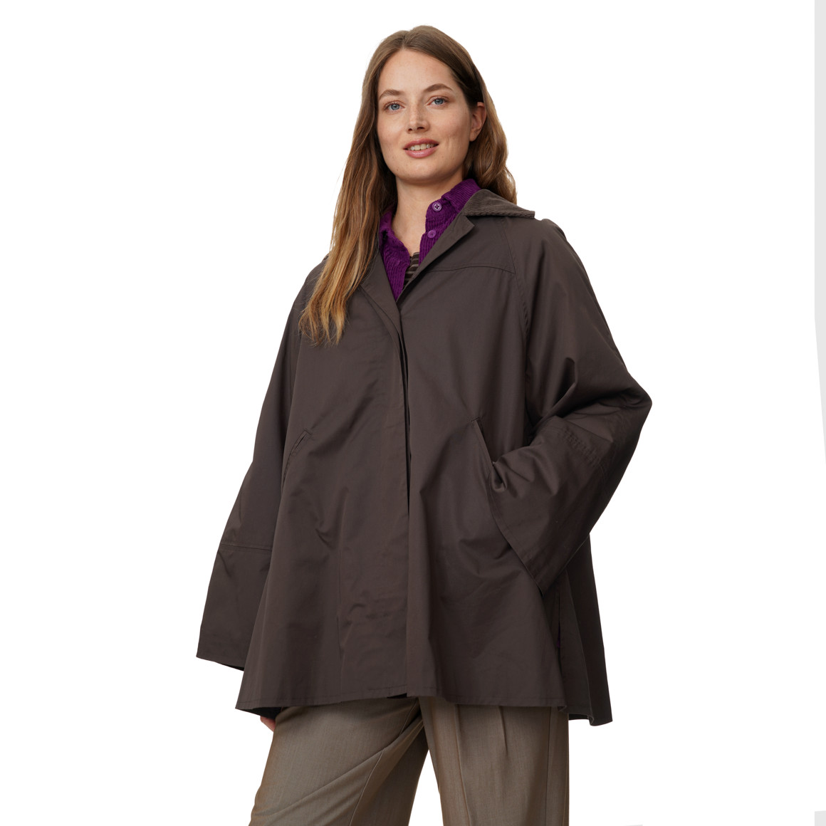 Damesjas met corduroy kraag