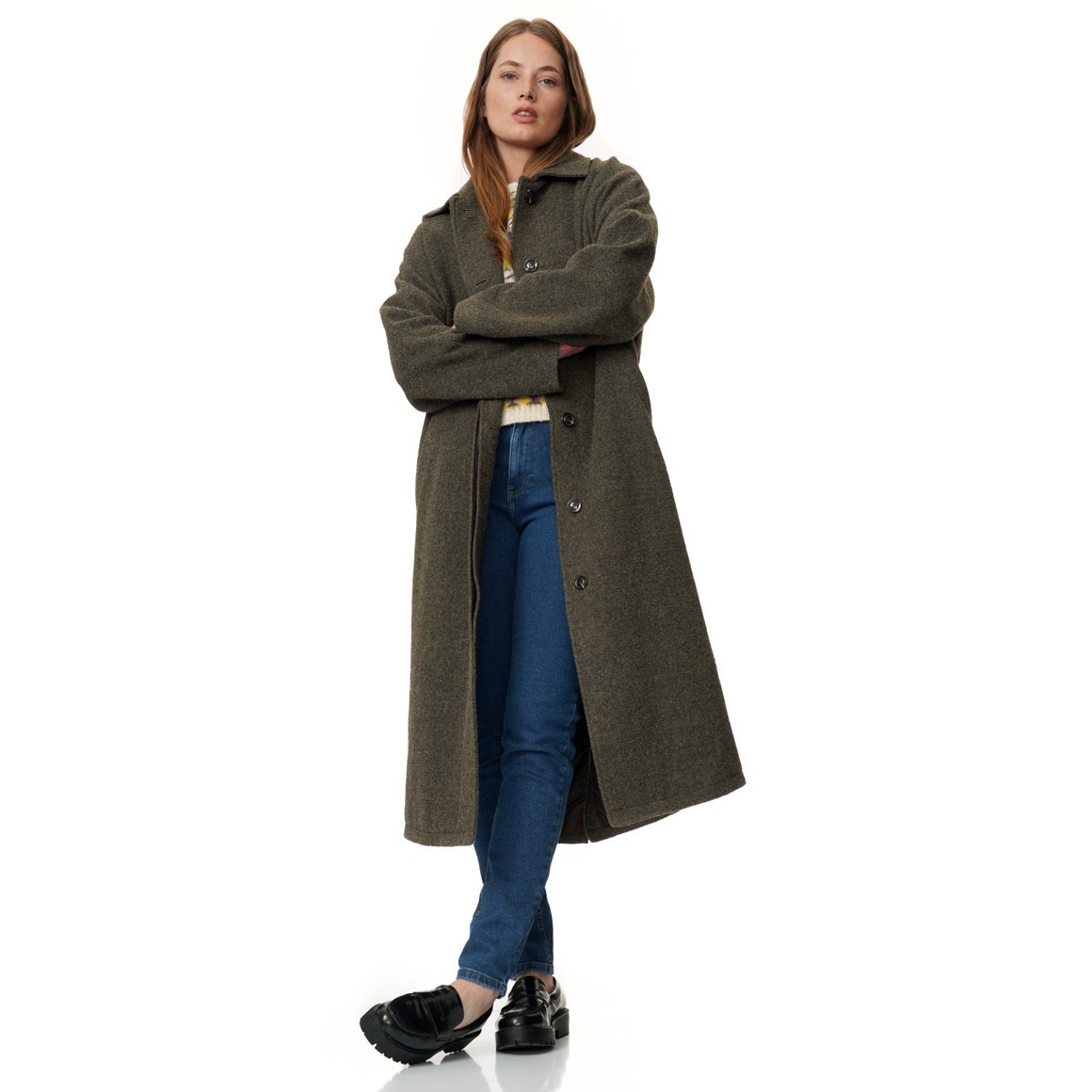 Damen Wollmantel mit Futter