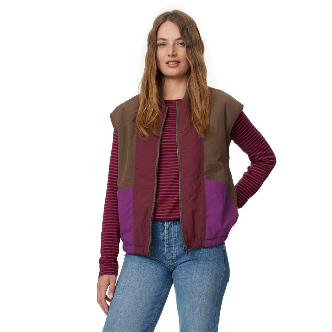 Damesvest met twee kanten en teddypluche