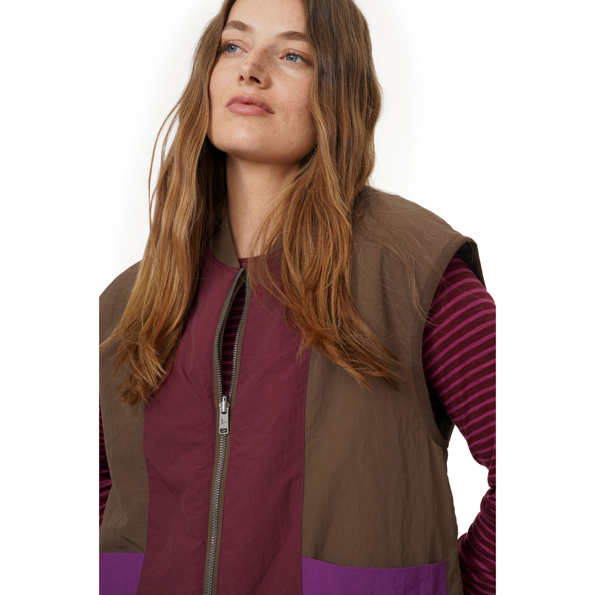 Damesvest met twee kanten en teddypluche