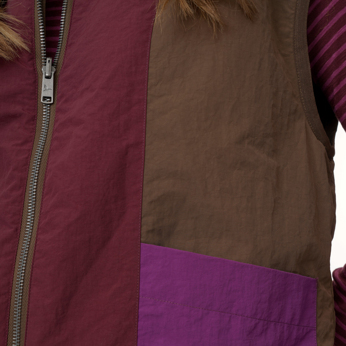 Damesvest met twee kanten en teddypluche