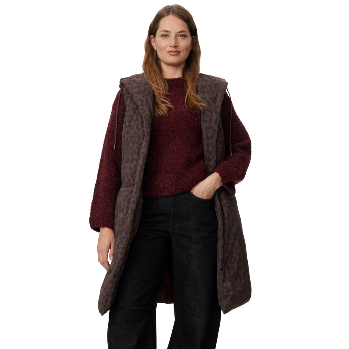 Damesvest met capuchon