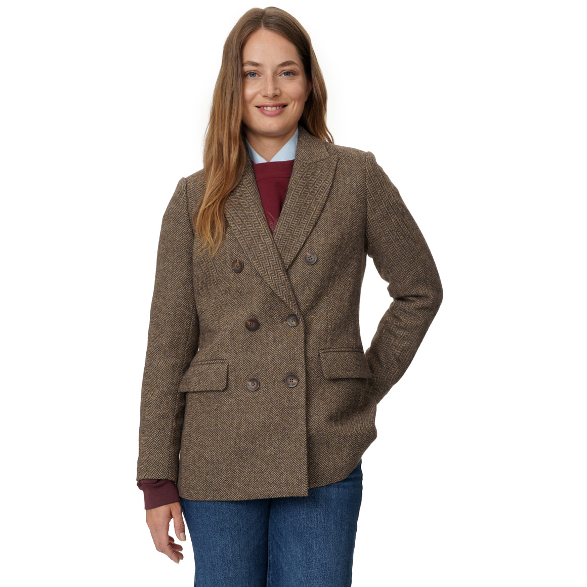 Damen Blazer in Bouclé-Optik