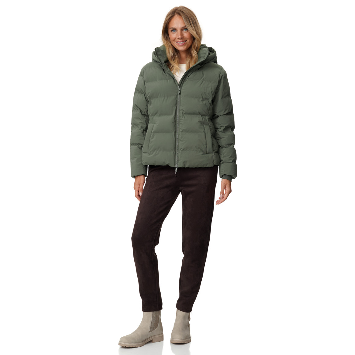 Damen Steppjacke mit Kapuze