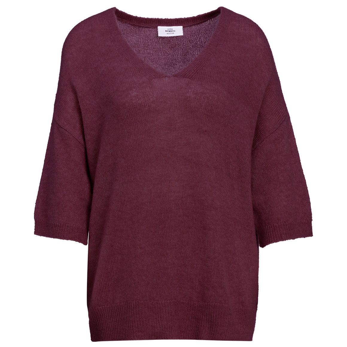 Damen Strickpullover mit kurzen Ärmeln