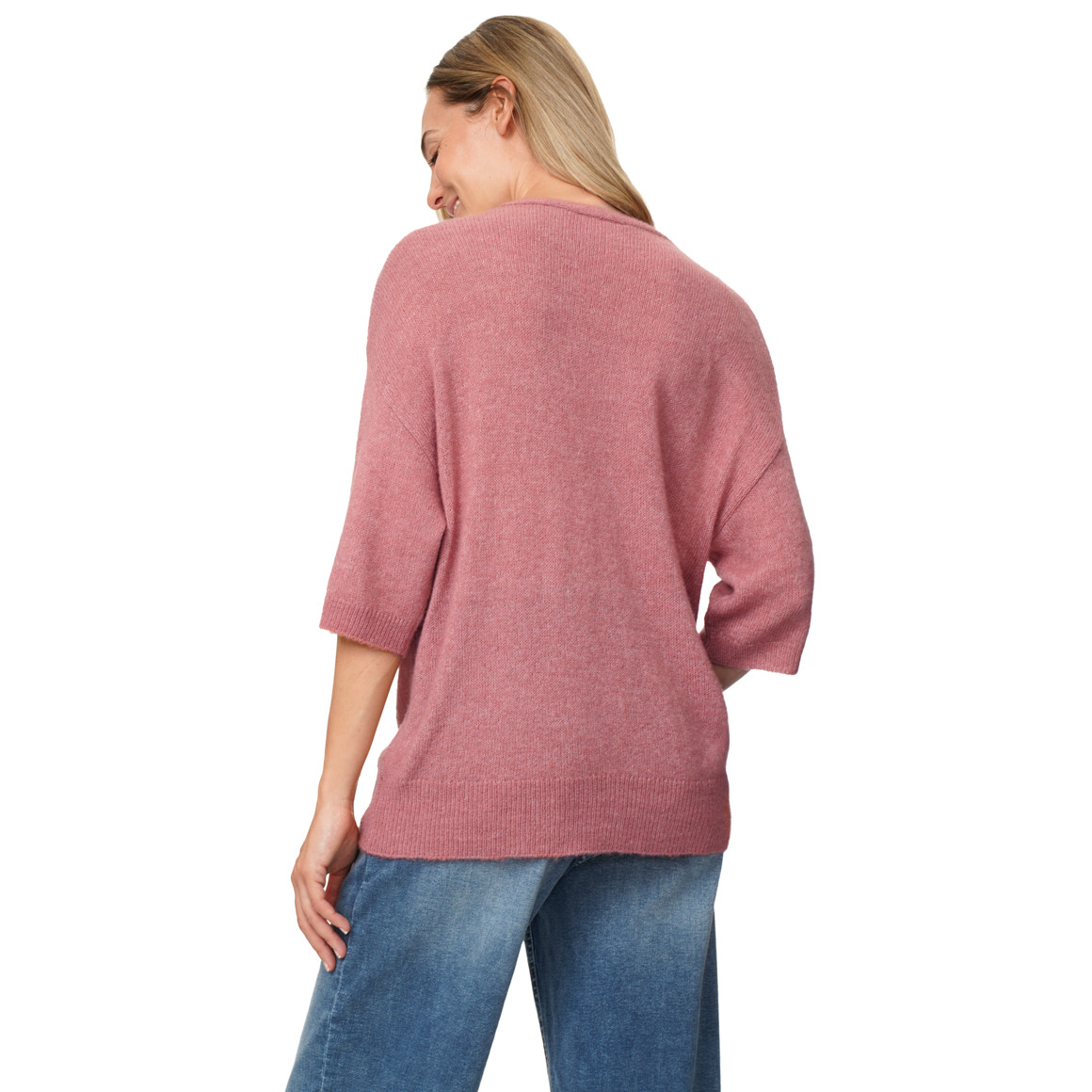 Damen Strickpullover mit kurzen Ärmeln