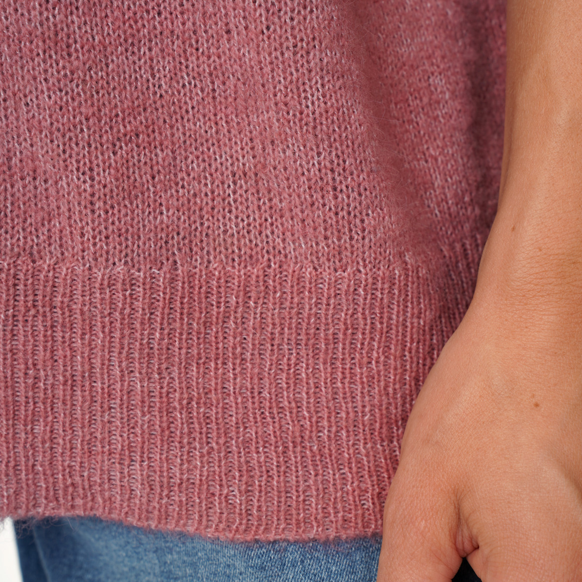 Damen Strickpullover mit kurzen Ärmeln