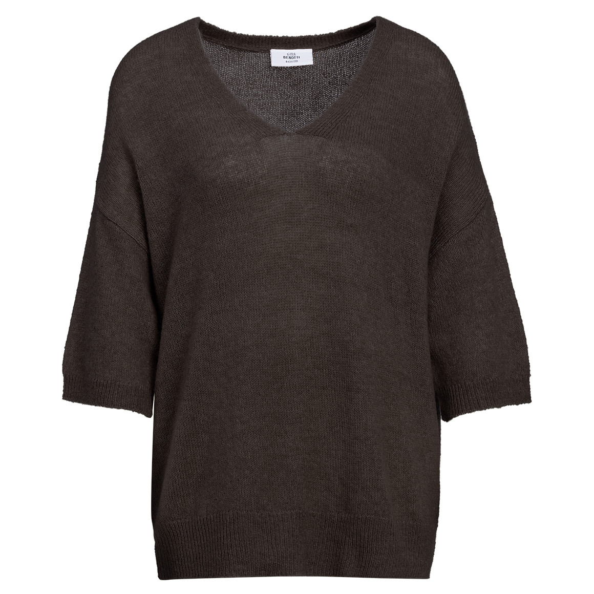Damen Strickpullover mit kurzen Ärmeln